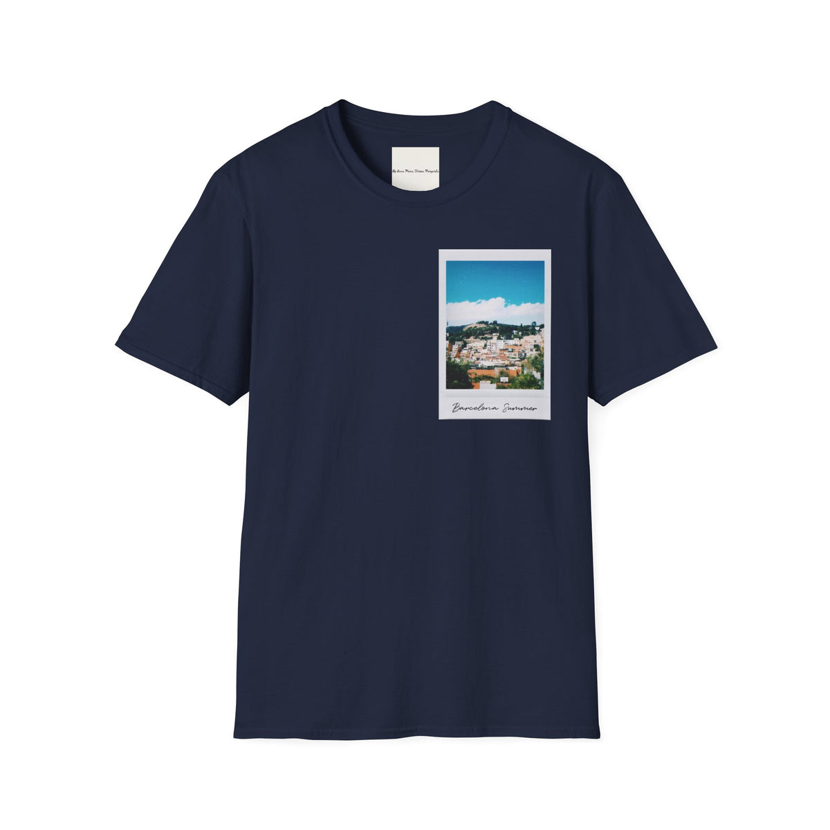 Barcelona Summer White/Natural/Navy T-Shirt