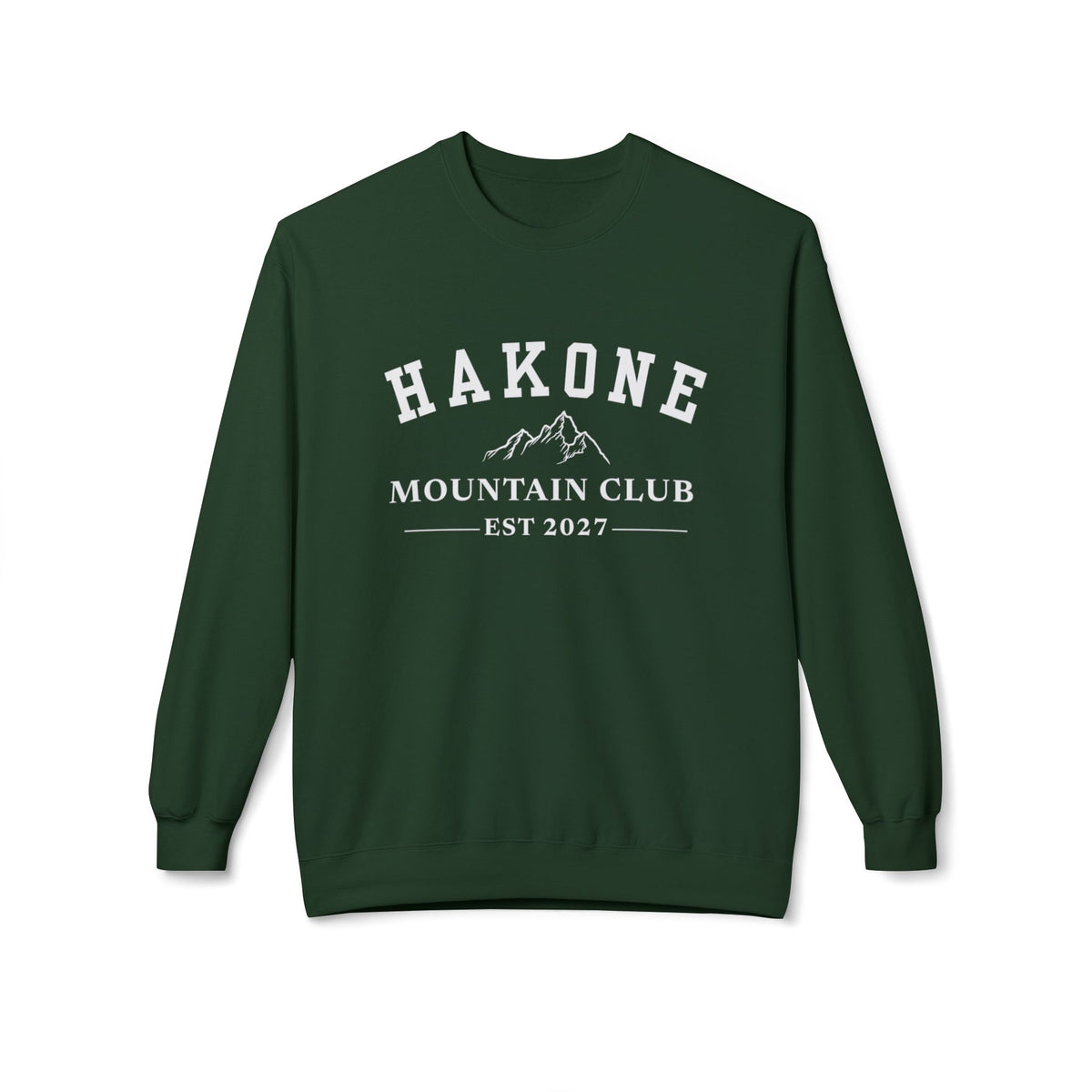 Hakone Mountain Club Logo Green/White/Light Blue Crewneck
