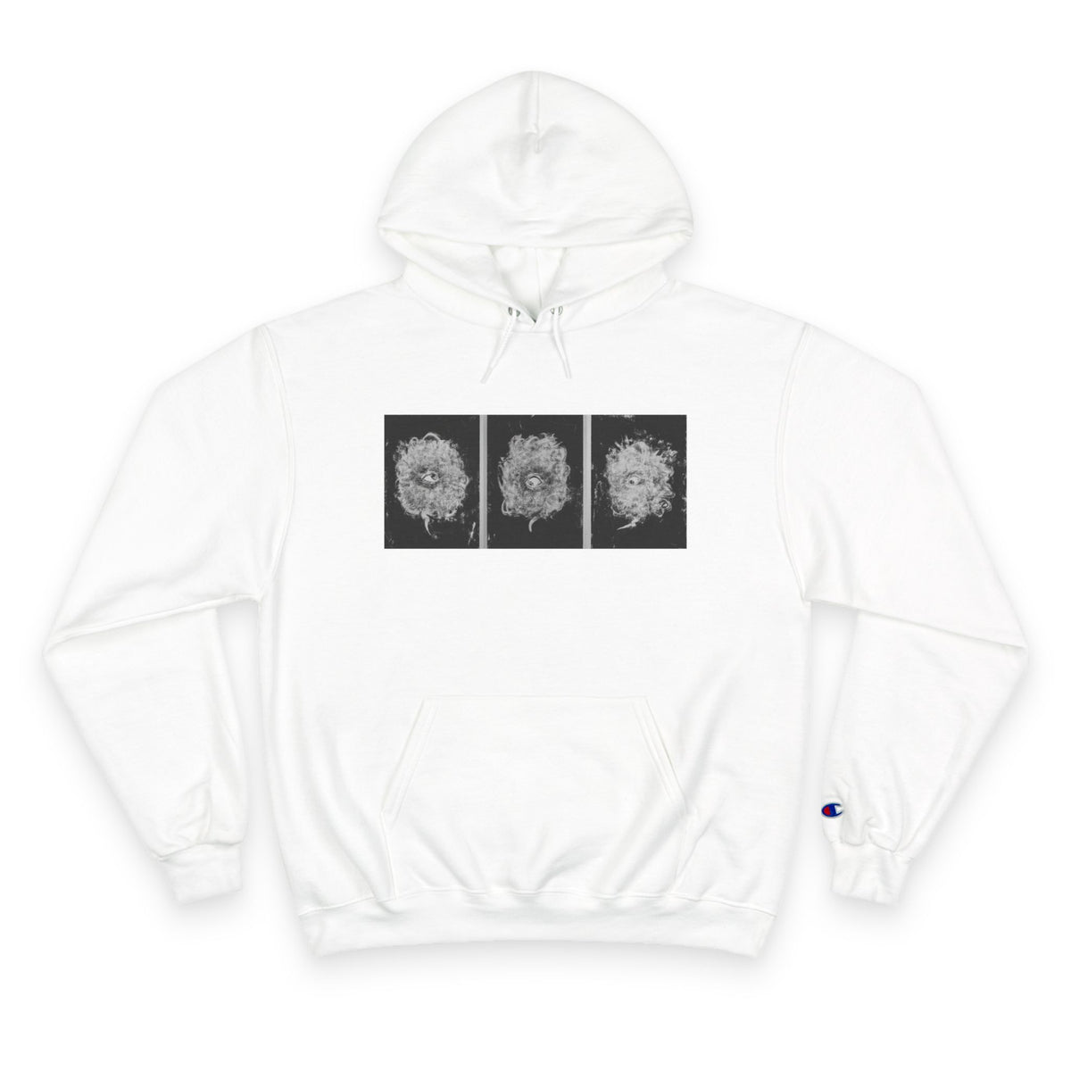 Cosmic Spirit White/Black Champion Logo Hoodie