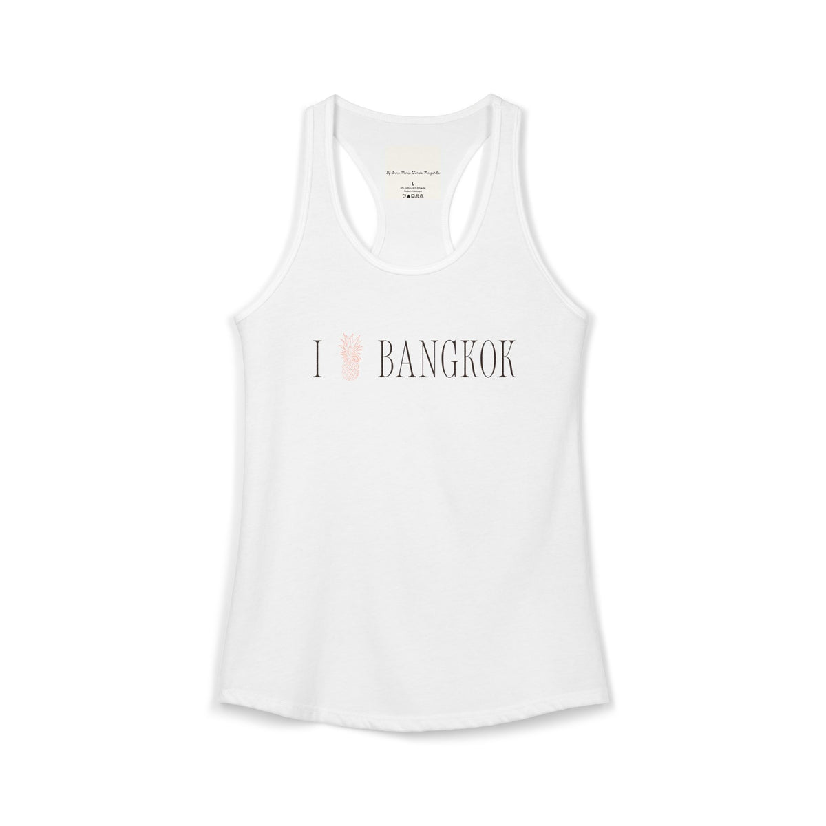 Bangkok Pineapple Orange White Tank Top