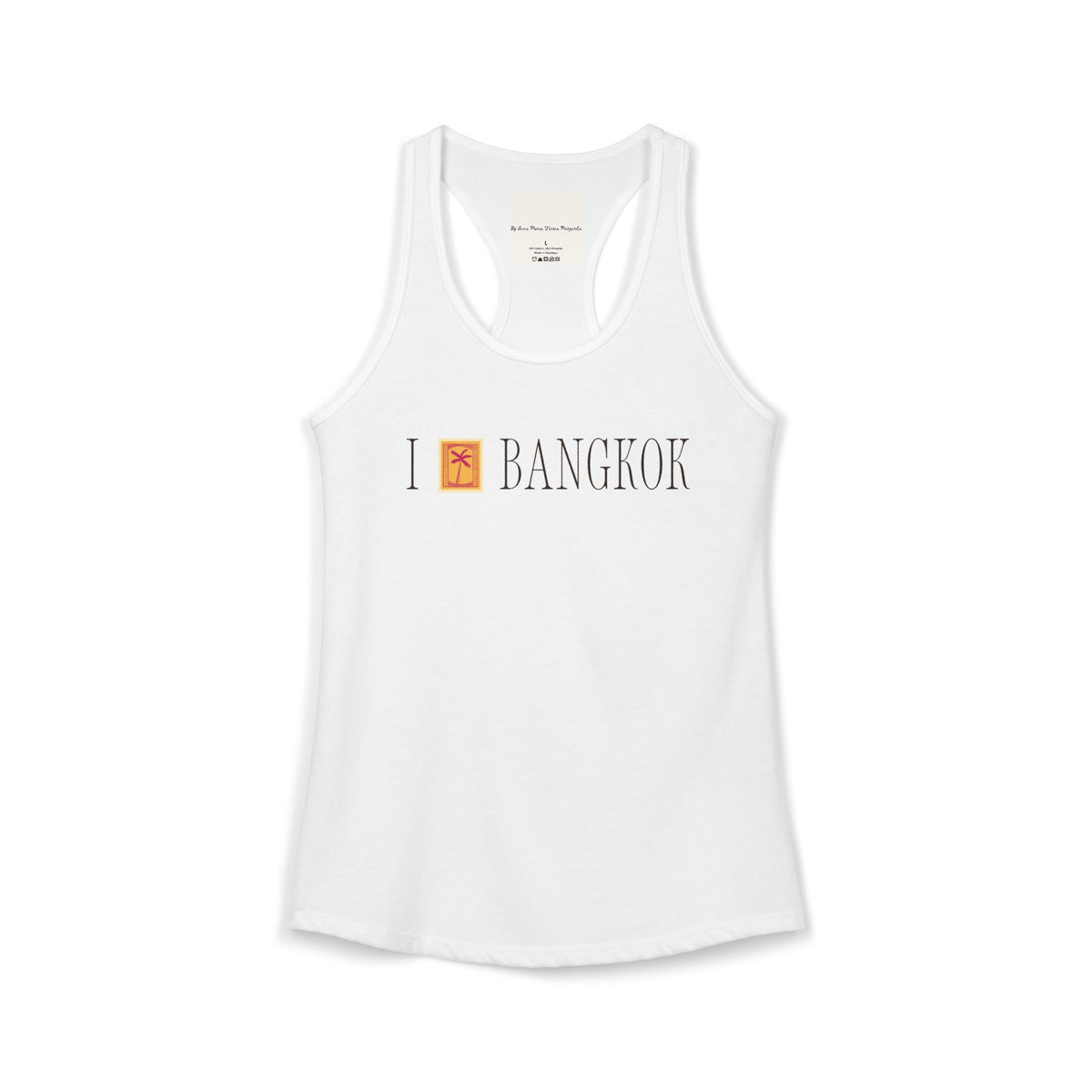 Bangkok Palm Tree White Tank Top