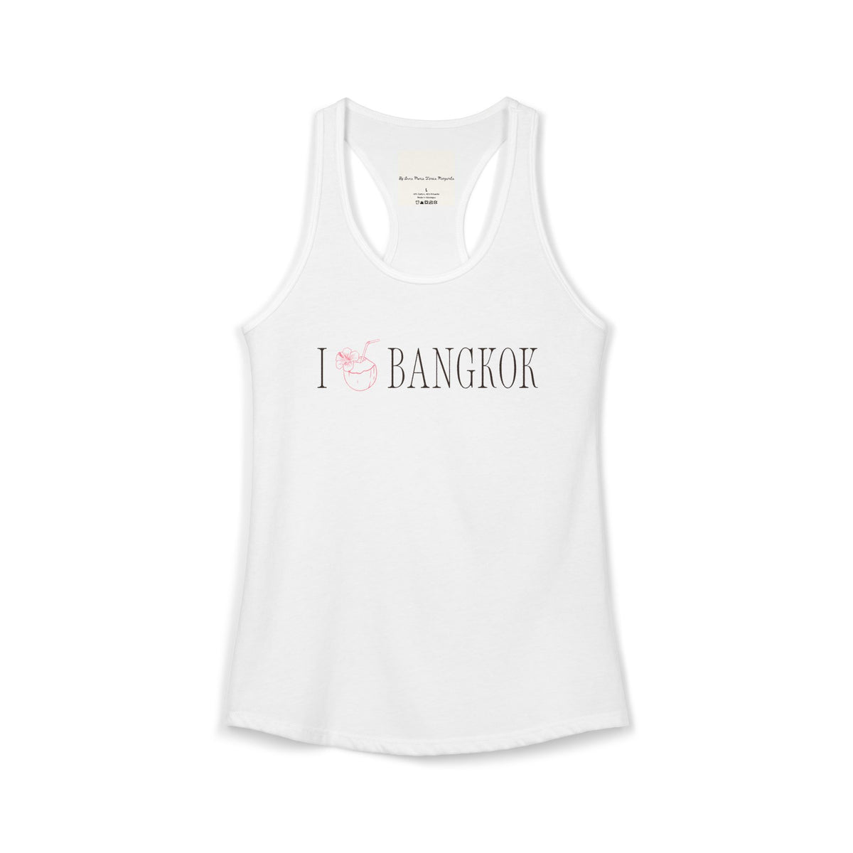 Bangkok Coconut Pink Guava White Tank Top